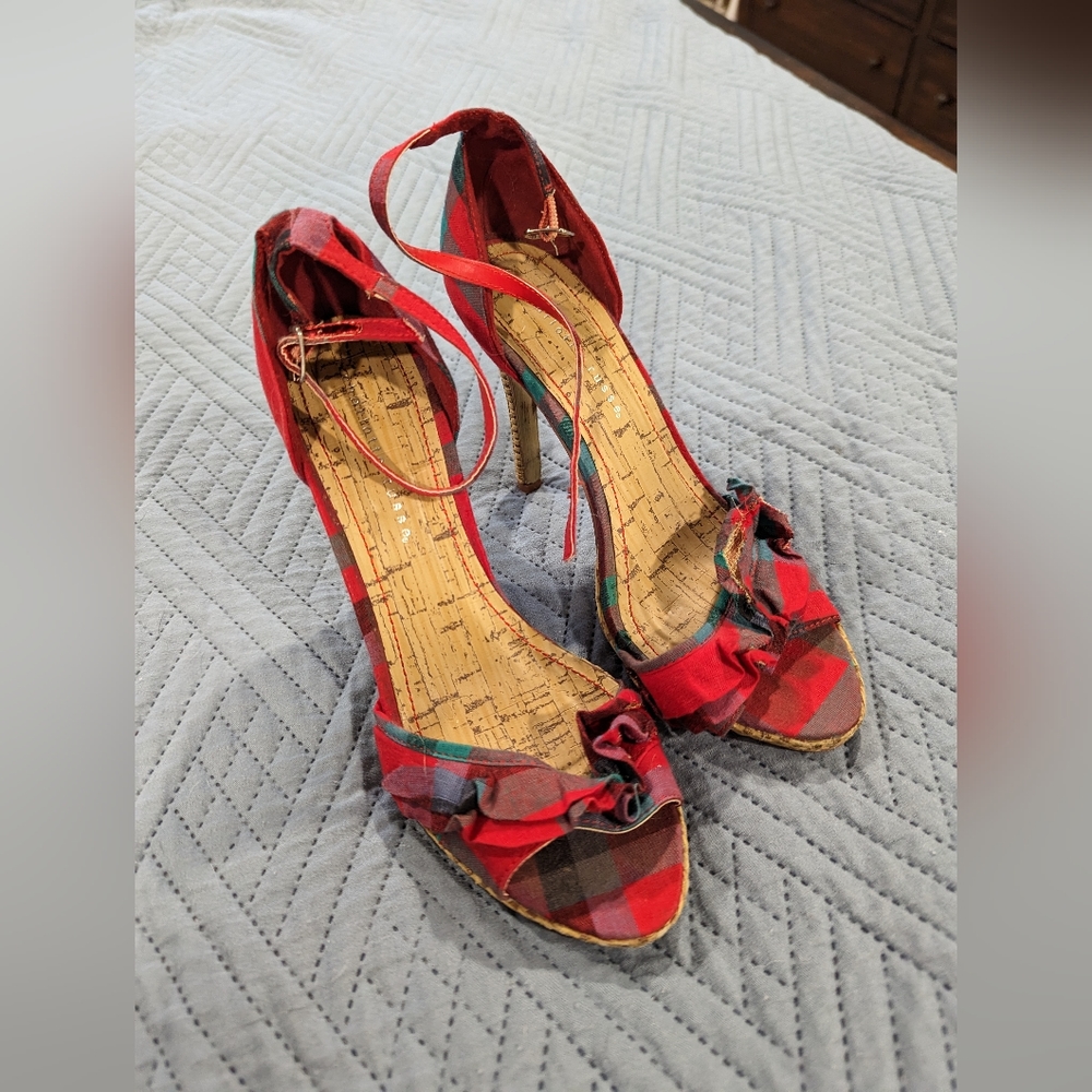 Flirty plaid heels